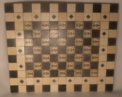 Hand Painted Terracotta/Stone Floor #3 by Henry Bart