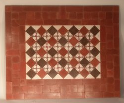 Hand Painted Terracotta/Stone Floor #4 by Henry Bart