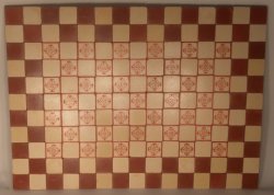 Hand Painted Terracotta/Stone Floor #5 by Henry Bart