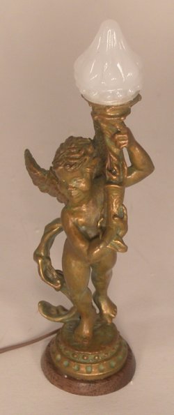 Cherub w/White Shade by Jim Pounder