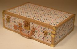 LV Monogram White Small Suitcase by Jose Gomez