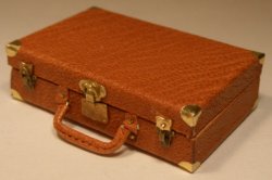Light Brown Leather Brief Case by Jose Gomez