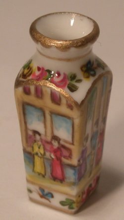 Famille Rose Square Vase by Christopher Whitford