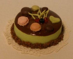 Chocolate Cake #8 w/Macaroons by Victoriya Ermakova