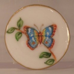 Butterfly Garden Side Plate Blue by Christopher Whitford
