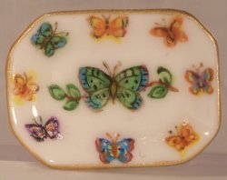 Butterfly Garden Luncheon Tray Green by Christopher Whitford