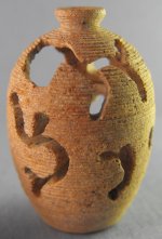 Pierced Soapstone Vessel Turning #25 by Jeff Spera