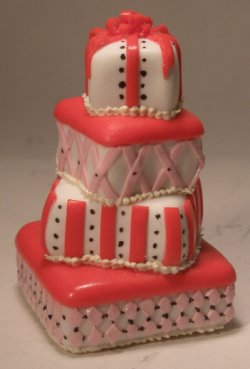 Red & White Mad Hatter Cake by Linda Cummings