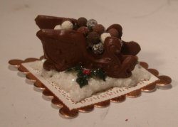 Truffle Filled Chocolate Sleigh by Linda Cummings