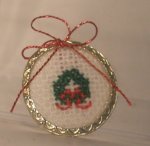 Embroidered Wreath Wallhanging