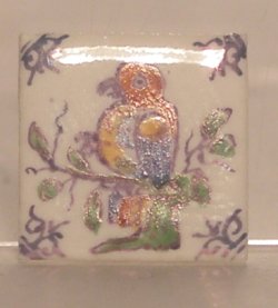 Hand Painted Porcelain Tile #66 by Tiny Ceramics