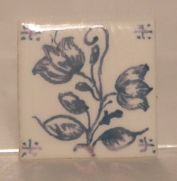 Hand Painted Porcelain Tile #65 by Tiny Ceramics
