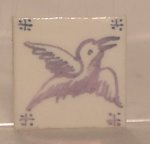 Hand Painted Porcelain Tile #63 by Tiny Ceramics