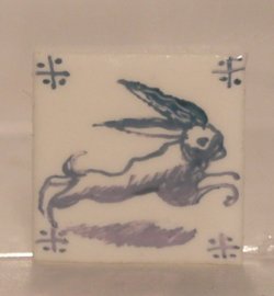 Hand Painted Porcelain Tile #59 by Tiny Ceramics