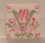 Hand Painted Porcelain Tile #58 by Tiny Ceramics