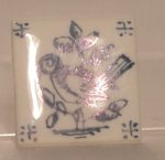 Hand Painted Porcelain Tile #57 by Tiny Ceramics