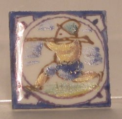 Hand Painted Porcelain Tile #56 by Tiny Ceramics