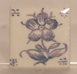 Hand Painted Porcelain Tile #53 by Tiny Ceramics