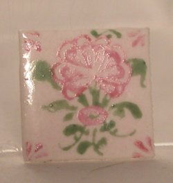 Hand Painted Porcelain Tile #51 by Tiny Ceramics