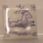 Hand Painted Porcelain Tile #47 by Tiny Ceramics