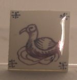 Hand Painted Porcelain Tile #44 by Tiny Ceramics