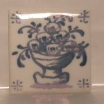 Hand Painted Porcelain Tile #43 by Tiny Ceramics