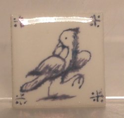 Hand Painted Porcelain Tile #38 by Tiny Ceramics