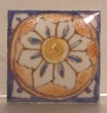 Hand Painted Porcelain Tile #37 by Tiny Ceramics