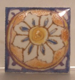 Hand Painted Porcelain Tile #37 by Tiny Ceramics