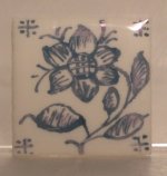 Hand Painted Porcelain Tile #35 by Tiny Ceramics