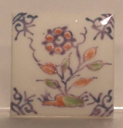 Hand Painted Porcelain Tile #32 by Tiny Ceramics