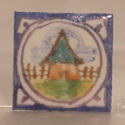 Hand Painted Porcelain Tile #27 by Tiny Ceramics