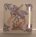 Hand Painted Porcelain Tile #26 by Tiny Ceramics