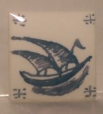 Hand Painted Porcelain Tile #18 by Tiny Ceramics