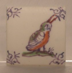 Hand Painted Porcelain Tile #13 by Tiny Ceramics