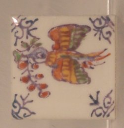 Hand Painted Porcelain Tile #11 by Tiny Ceramics
