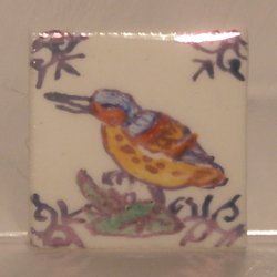 Hand Painted Porcelain Tile #10 by Tiny Ceramics