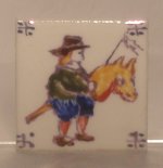 Hand Painted Porcelain Tile #5 by Tiny Ceramics