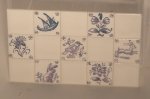 Hand Painted Porcelain Tiles #71 by Tiny Ceramics