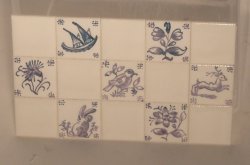 Hand Painted Porcelain Tiles #71 by Tiny Ceramics