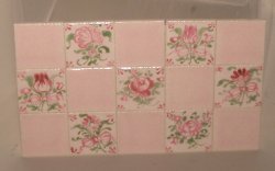 Hand Painted Porcelain Tiles #69 by Tiny Ceramics