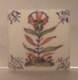Hand Painted Porcelain Tile #1 by Tiny Ceramics