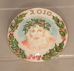 China Plate #160 2010 Christmas Santa by Christopher Whitford