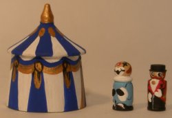 Circus Tent Wooden Toy Box by Heather Stringer