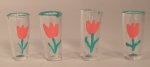 Plastic Glasses Set of 4 Tulips by Barb