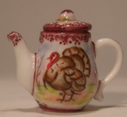 Thanksgiving Turkey Coffee Pot by Christopher Whitford