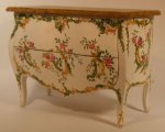 Hand Painted Floral Commode by Herbillon