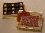 Chocolate Box Red Ribbon by Betty Sartorio