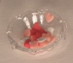Heart Candies in Glass Bowl #K1012 by Paris Miniature/Emmaflam&M