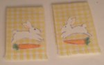 Kitchen Towel set of 2 Bunny Yellow by Barbara Hill